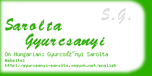 sarolta gyurcsanyi business card